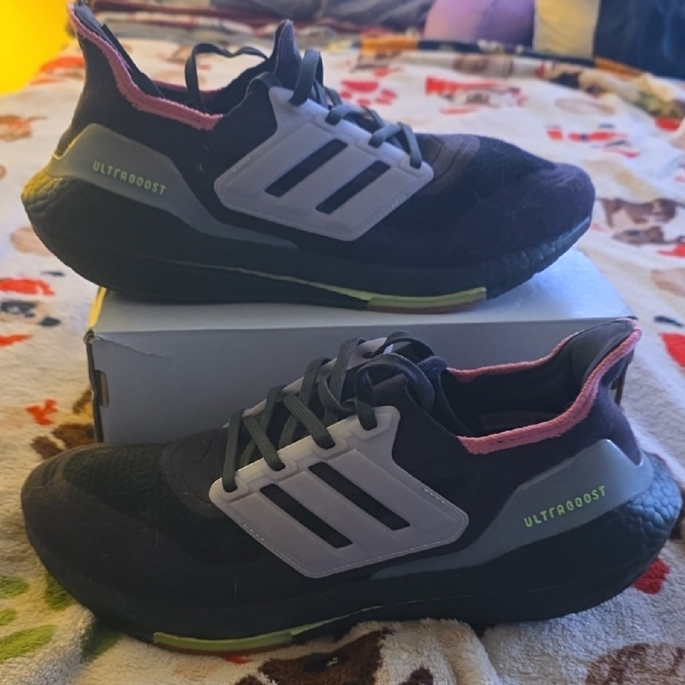 Adidas Ultraboost 21 Grey Ice Purple Womens Size 10